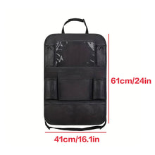 Load image into Gallery viewer, Black Multi-Grid Car Seat Back Storage Bag Organizer