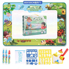 Load image into Gallery viewer, 100x80CM Magic Water Drawing Mat Coloring Doodle With Reusable Magic Pens Montessori Painting Board Educational Toys Kids Gifts