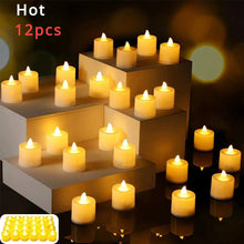 Load image into Gallery viewer, LED Candle Battery Powered Flameless Tea Candle Fake Candle Lamp Wedding Birthday Party Home Decoration Lamp Candlestick Candles
