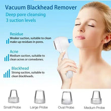 Load image into Gallery viewer, 5 in 1 Electric Facial Cleansing Brush Blackhead Remover Pore Vacuum Cleaner Deep Cleaning Face Care Black Head Removal Machine