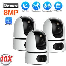 Load image into Gallery viewer, 10X Zoom 4K WiFi IP Camera Dual Lens Smart Home Auto Tracking CCTV Camera Wireless Surveillance Camera Security Baby Monitor Cam