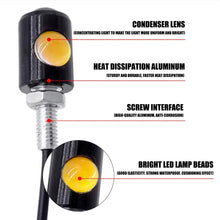 Load image into Gallery viewer, Universal Motorcycle LED Eagle Eye Shape Mini License Plate Light Turn Signal Turn Indicator Tail Rear Light Brake Fog Lamp Bulb