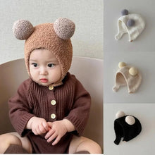 Load image into Gallery viewer, Cute Winter Kids Hats for Girls & Boys Soft Wool Fleece Ear Protection