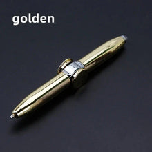 Load image into Gallery viewer, LED Gyro Spinner Pen – Multifunctional Metal Fidget Ballpoint Pen with Light | Stress Relief Spinning Pen for Writing, Focus & Gifts