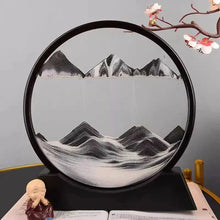 Load image into Gallery viewer, 3D Moving Sand Art Picture - Round Glass Deep Sea Sandscape Hourglass for Home & Office Decor