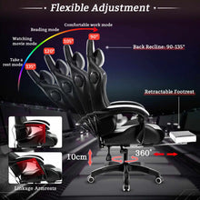 将图片加载到图库查看器,135 Degrees Gaming Chair RGB Light Office Chair Bluetooth Speaker Gamer Computer Chair Ergonomic Swivel 2 Point Massage Recliner