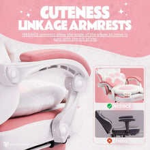 Load image into Gallery viewer, Gaming Chair, Cute with Cat Ears Paw Lumbar and Cushion,Ergonomic Computer Chair with Footrest, Reclining, Computer Chair