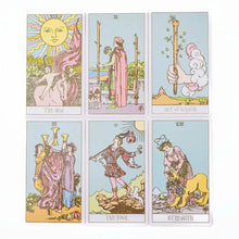 Load image into Gallery viewer, Pink Border Tarot Card Deck – 78pcs English Divination Guidebook