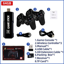 Load image into Gallery viewer, New GD10 Game Stick 128g 4k HD Video Game Console Dual Wireless 2.4g Controller Retro Console 10000+ Game for PSP