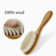 Load image into Gallery viewer, Personalized Wooden Baby Brush – Custom Name Wool Comb for Kids