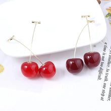 Load image into Gallery viewer, JoJo Bizarre Adventure Cherry Drop Earrings – Anime Cosplay Jewelry