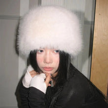 Load image into Gallery viewer, Hot Sale Fur Hat Women Warm Snow Ski Cap Female Faux Fox Fur Thick Warm Winter Hat Lady Windproof Russian Hat Ear Warmer Bonnet