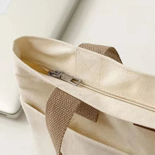 Load image into Gallery viewer, 1Pc Women's Tote Bag Canvas Sewing Thread Large Capacity Advanced Sense Handbag Convenient Practical Female's Commuter Bag