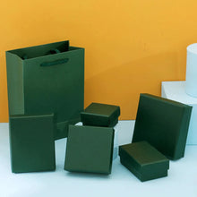 Load image into Gallery viewer, Luxury Jewelry Gift Box Set β White & Dark Green Case