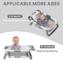 Load image into Gallery viewer, Portable Collapsible Baby Bathtub with Thermometer