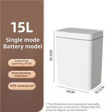 Load image into Gallery viewer, Smart Bathroom Trash Can Automatic Bagging Electronic Trash Can White Touchless Narrow Smart Sensor Garbage Bin Smart Home 15L