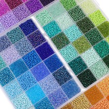 Load image into Gallery viewer, 5200Pcs Glass Rice Beads Jewelry Making Kit – 24-Grid Box for DIY Bracelets, Earrings & Kandi Accessories | Handmade Craft Supplies Set
