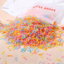 Load image into Gallery viewer, 500/1000Pcs Colourful Hair Ties for Girls Kids Ponytail Holder Bands