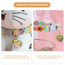 Load image into Gallery viewer, Colorful Pet Collar with Bell – Adjustable for Cats & Small Dogs