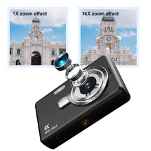 Load image into Gallery viewer, 4K HD 1080P Digital Camera 96MP Portable Vlogging Camera 16X Zoom Camcorder Camera 2.4 Inch IPS Screen for Kid Adult Photography