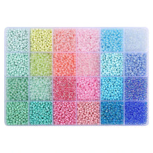 Load image into Gallery viewer, 5200Pcs Glass Rice Beads Jewelry Making Kit – 24-Grid Box for DIY Bracelets, Earrings & Kandi Accessories | Handmade Craft Supplies Set