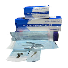 Load image into Gallery viewer, 200pcs Manicure Sterilizing Bag Sterilization Nail Art Tool Clean Disposable Nail Dentistry Medical Grade Paper+CPP/PET Film Bag