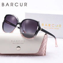 将图片加载到图库查看器,BARCUR Women’s Gradient Butterfly Frame Polarized Fashionable Sunglasses – Trendy Elegant Large PC Elliptical Design with UV400 Protection for Summer Travel Beach Shopping & Summer Style – White Gift Box Included