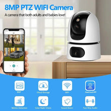 Load image into Gallery viewer, 10X Zoom 4K WiFi IP Camera Dual Lens Smart Home Auto Tracking CCTV Camera Wireless Surveillance Camera Security Baby Monitor Cam