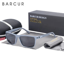 将图片加载到图库查看器,BARCUR Sports Polarized Sunglasses for Men Lightweight TR90 Square Fishing & Travel Eyewear UV400 Protection Men Accessory