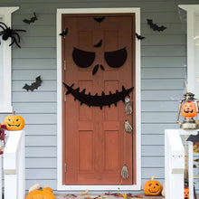 Load image into Gallery viewer, Halloween Door & Window Stickers - Skeleton Hands, Pumpkins, Ghosts, and Witch Hat Decor