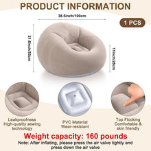 Load image into Gallery viewer, Inflatable PVC Sofa with Air Pump – Outdoor Camping & Travel