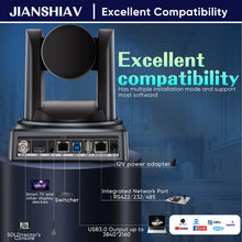 Load image into Gallery viewer, NDI/SDI 4K PTZ Camera 10X 20X zoom Video Conference Live Streaming HDMI USB IP POE 1080P for Church NetMeeting Broadcast Youtube