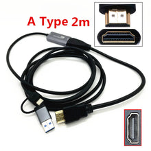 Load image into Gallery viewer, 2in1 USB & Type-C to Micro / Mini HDMI-compatible Video Capture Card Live Streaming Cable for Sony Canon Nikon Fuji Camera PC 4K