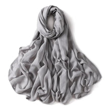 Load image into Gallery viewer, Women’s Large Cotton Rayon Hijab Scarf – 180x95cm Plain Wrap & Shawl
