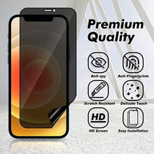 Load image into Gallery viewer, 4pcs Anti Spy Privacy Soft Hydrogel Film For iPhone 13 12 11 14 Pro Max Mini X XR XS Max 6 14 7 8 Plus 12pro 13 Screen Protector Tempered Glass Screen Protector Guard for iPhone HD Clear Scratch Resistant Anti-Fingerprint Tempered Glass Film