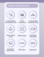 Load image into Gallery viewer, AJAZZ AK680 Mechanical Keyboard ABS Keycap 68 Keys Wired Wireless Bluetooth Gamer Keyboard Hot Swap Custom Gasket for Pc Laptop