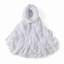 Load image into Gallery viewer, Women’s Large Cotton Rayon Hijab Scarf – 180x95cm Plain Wrap & Shawl