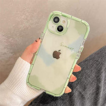 Load image into Gallery viewer, Cute Love Heart Soft Shockproof Bumper Transparent Phone Case For iPhone 12 13 Pro Max Silicone Back Cover Case Cute Side Small Pattern for Women Girls Soft Silicone Shockproof Protective Cover