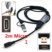 Load image into Gallery viewer, 2in1 USB & Type-C to Micro / Mini HDMI-compatible Video Capture Card Live Streaming Cable for Sony Canon Nikon Fuji Camera PC 4K
