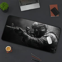 Load image into Gallery viewer, Tactical Soldier XXL Gaming Mouse Pad β Non-Slip Rubber Desk Mat with Stitched Edges & Lycra Surface for FPS Gamers