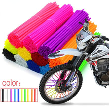 Load image into Gallery viewer, 72pcs Bicycle Wheel Spoked Protector Wraps 24cm Wheel Rim Spoke Wrap Kit for Motorcycle Bike Color Rims Skin Trim Covers Pipe