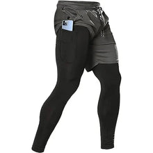 Load image into Gallery viewer, Men’s 2-in-1 Quick-Dry Training Pants – Athletic Joggers for Running, Gym & Fitness