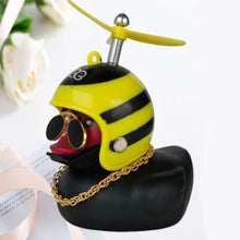 Load image into Gallery viewer, Car Duck With Helmet Broken Wind Pendant Small Yellow Duck Road Bike Motor Helmet Riding Cycling Accessories Without Lights