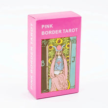 Load image into Gallery viewer, Pink Border Tarot Card Deck – 78pcs English Divination Guidebook