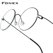 Load image into Gallery viewer, FONEX Screwless Round Eyeglasses – Titanium Alloy Frame for Men & Women