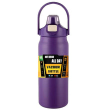 Load image into Gallery viewer, Stainless Steel Insulated Water Bottle with Straw (40oz) | Keeps Drinks Cold for 24 Hrs & Hot for 8 Hrs | Leakproof Vacuum Flask for Sports & Travel