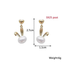 Load image into Gallery viewer, White Flower & Butterfly Dangle Earrings β Acrylic Pearl Heart Jewelry