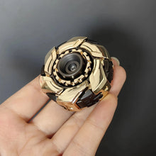 Load image into Gallery viewer, EDC Open Armor Metal Spinning Top – Magnetic Fidget Slider Toy for Adults | Stress Relief Spinner with Mecha Design & Smooth Rotation