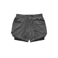 Load image into Gallery viewer, Men’s 2-in-1 Camo Running Shorts — Quick-Dry Gym Fitness Training Shorts with Inner Compression Layer for Summer Workouts