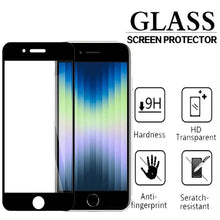 将图片加载到图库查看器,3PCS Full Cover Tempered Glass For iPhone SE 2022 2020 7 8 Plus Screen Protector Black Edge On iPhone SE3 SE2 Protective Glass Anti Fingerprint Film Screen Protector for iPhone